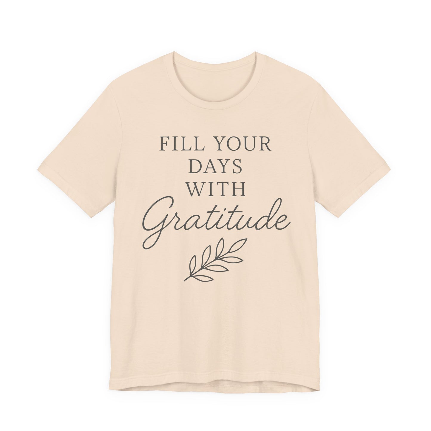 Fill Your Days With Gratitude  — Bella + Canvas 3001 Minimal Graphic Tee