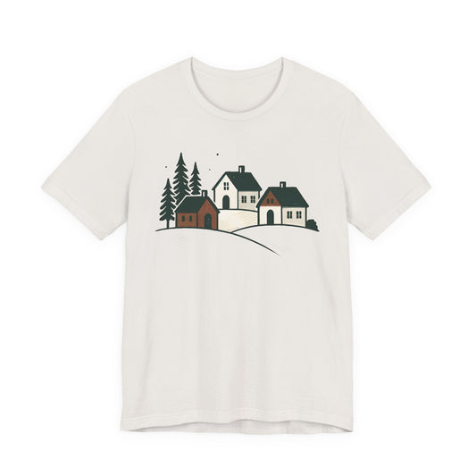 Winter Village — Minimal Graphic Tee